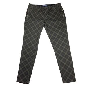 Democracy Pants Abs Solution Black Gray Plaid 14